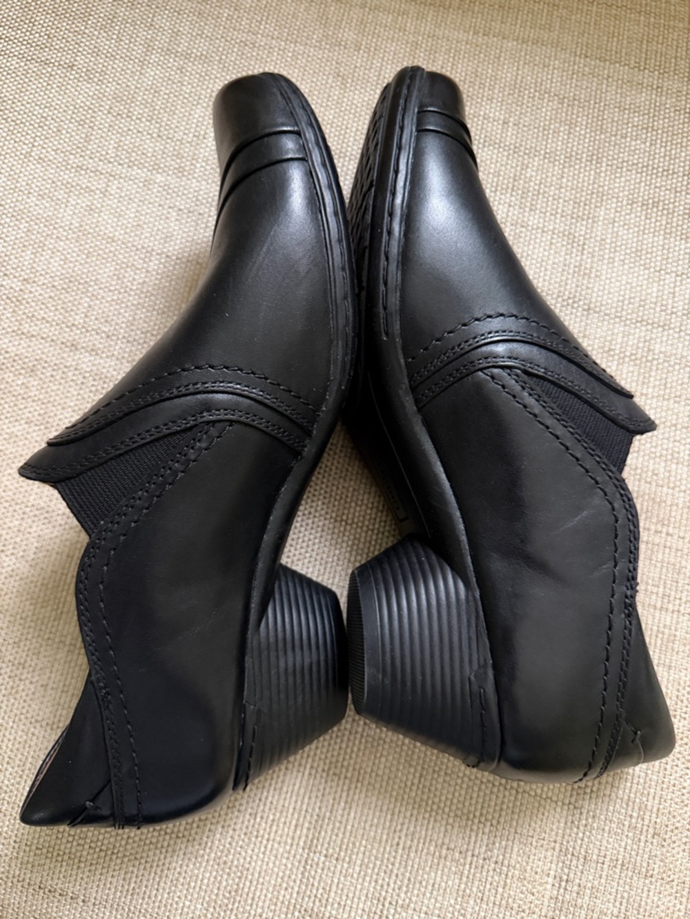 Cobb Hill Black Leather Slip-On Heels Comfort Loafers Size 9 CH1740 EUC - Picture 6 of 12